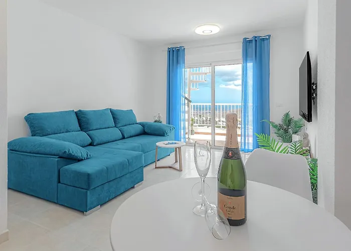 Blue With One Bedroom, Wifi And Amazing View Apartment Chayofa